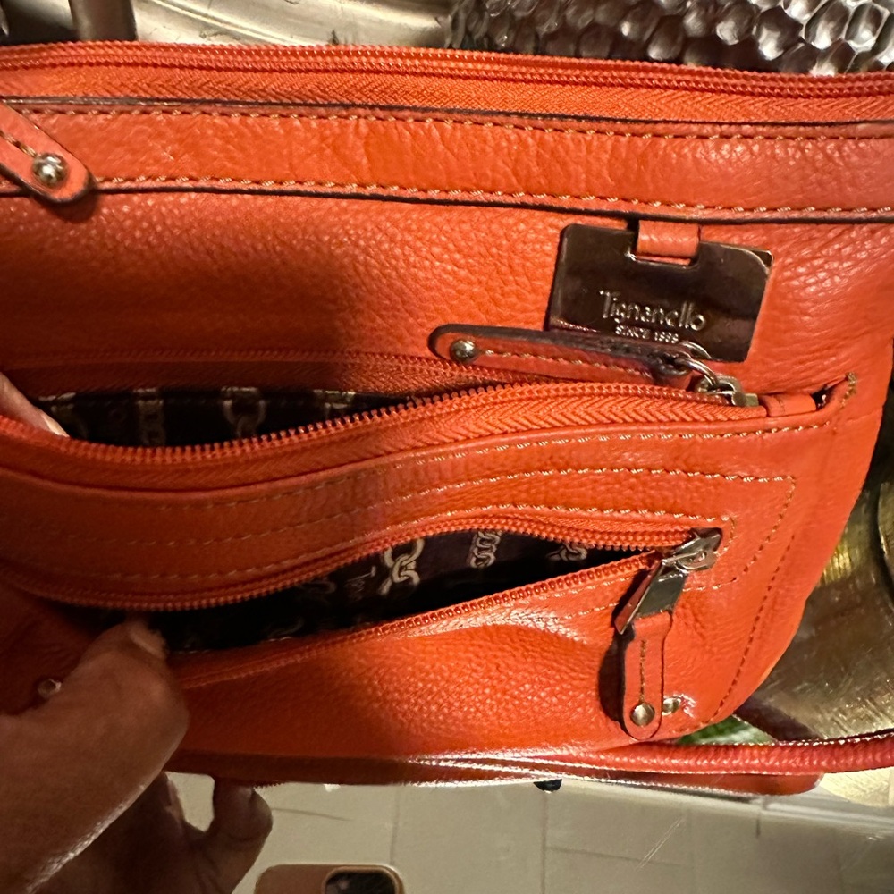 Tignanello Orange Crossbody Bag - Picture 4 of 9